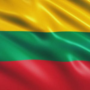 3d render lithuania flag (close up)